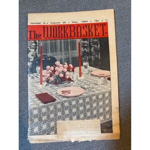 Vintage The Workbasket Magazine May 1964 Vol 29 No 8 Needlework Patterns JFK Ad